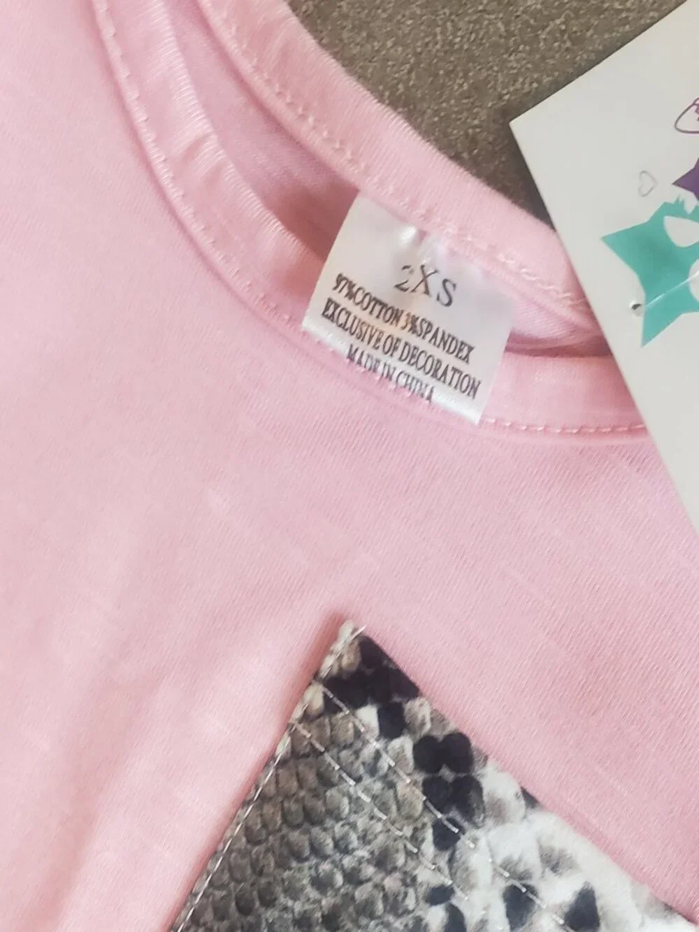 Delilica Boutique Toddler Girl Pink Ruffle Faux Snake Denim Set